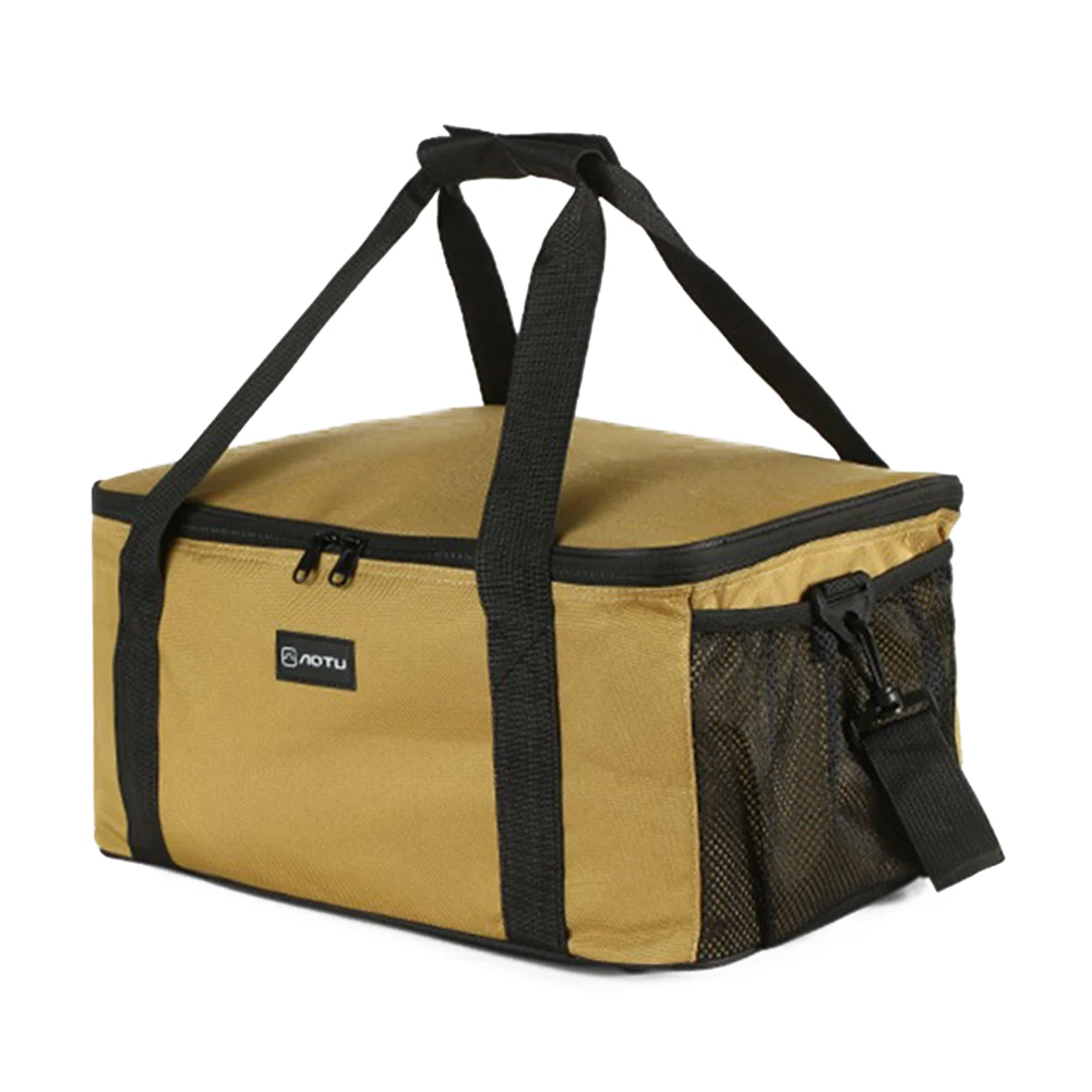 

Hiking Trips Mud Color Outdoor Cooking Bag 22L Waterproof Outdoor Bag Adjustable Dividers Ideal For Cooking Tools
