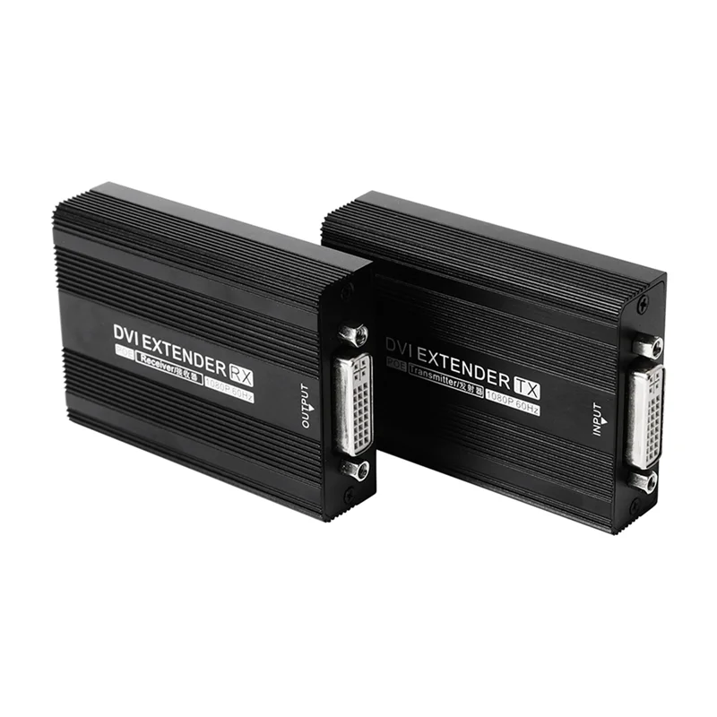 

Reliable-RJ45 DVI Extender 1080P HD Transmitter Receiver For POE Power Supply UK Plug 1Set,RJ45 DVI Extender 1080P HD Transmitte