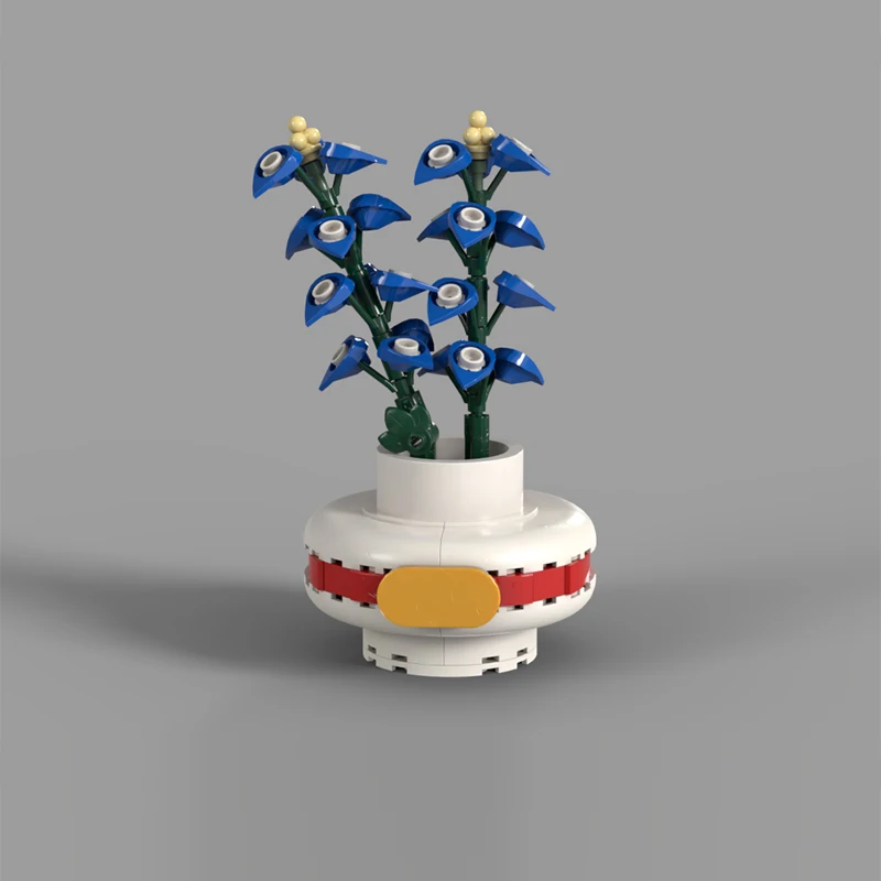 Creators Plant Series Model MOC Building Bricks Bluebonnet Modular Technology Gifts Holiday Assemble Toys Suit Display