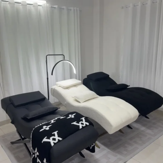 *Adjustable S-shaped Eyelash Extension Bed Luxurious Beauty Nail Bed High-end Spa Bed for Facial Treatment Commercial Salon