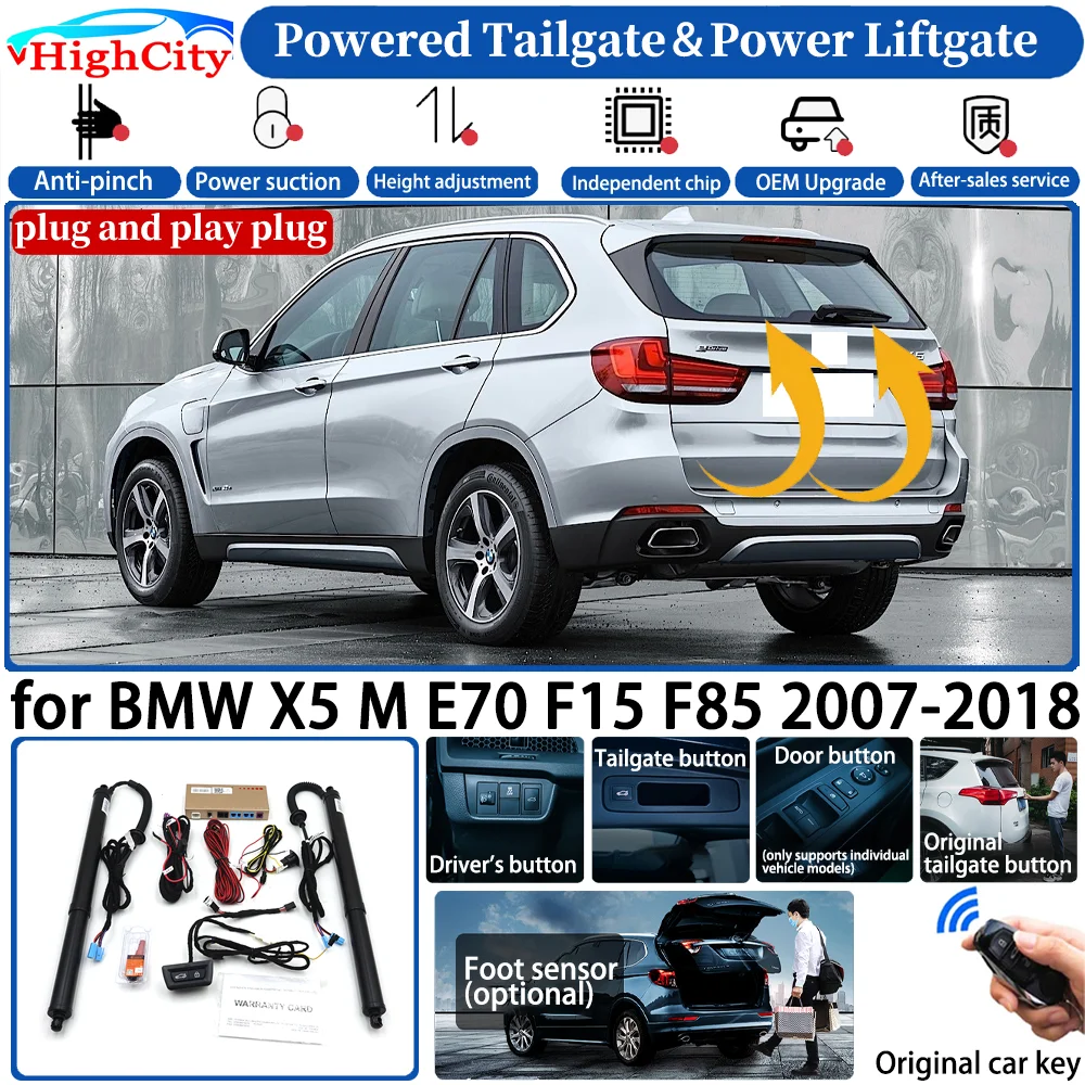 for BMW X5 M E70 F15 F85 2007-2018 Car OEM Automatic Smart Powered Tailgate Power Liftgate System Strut Trunk Opener Lift Kit