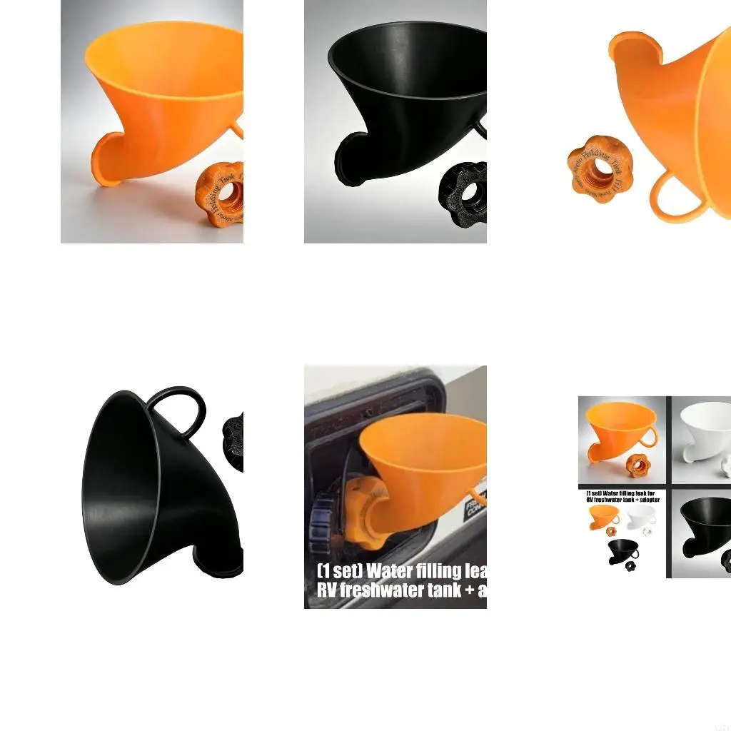 Water Funnel with Threaded Adapter Set Simple Installs for Trailer Owners X37F