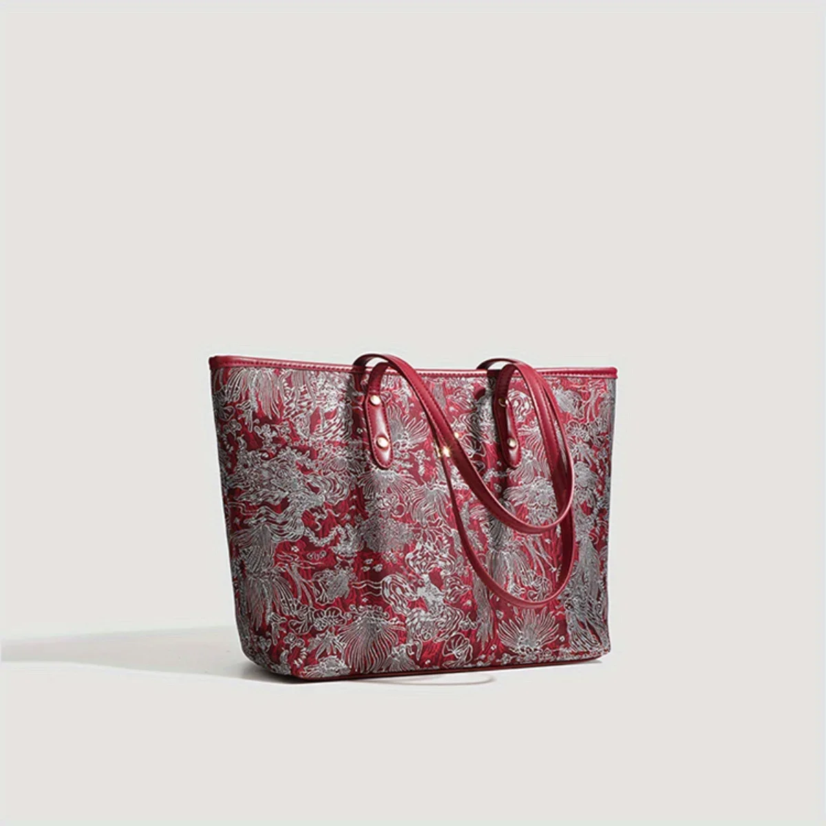 JIOMAY 2025 المرأة قسط حقيبة تسوق مطرزة جديد عصري العرقية نمط حقيبة يد سعة كبيرة حقيبة المدرب حقيبة كتف المرأة