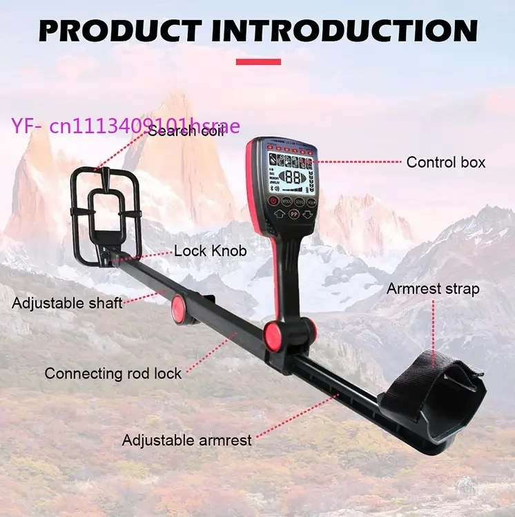 TX610 Foldable High Sensitivity Metal Detector, Waterproof Coil, Disc & Pinpoint for Gold Silver Coin Treasure Hunting