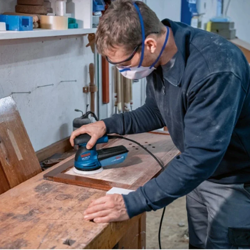 BOSCH GEX 125-1AE 220V Random Orbit Sander 125mm Speed-adjustable Sanding Machine Disc Grinder Eccentric Sander Power Tool view 6