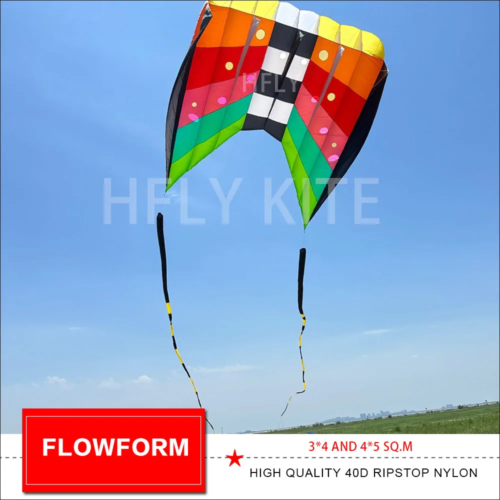 NEW ARRIVAL 12 20 SQ.M FLOWFORM KITE SOFT INFLATABLE 40D RIPSTOP NYLON PILOT KITE