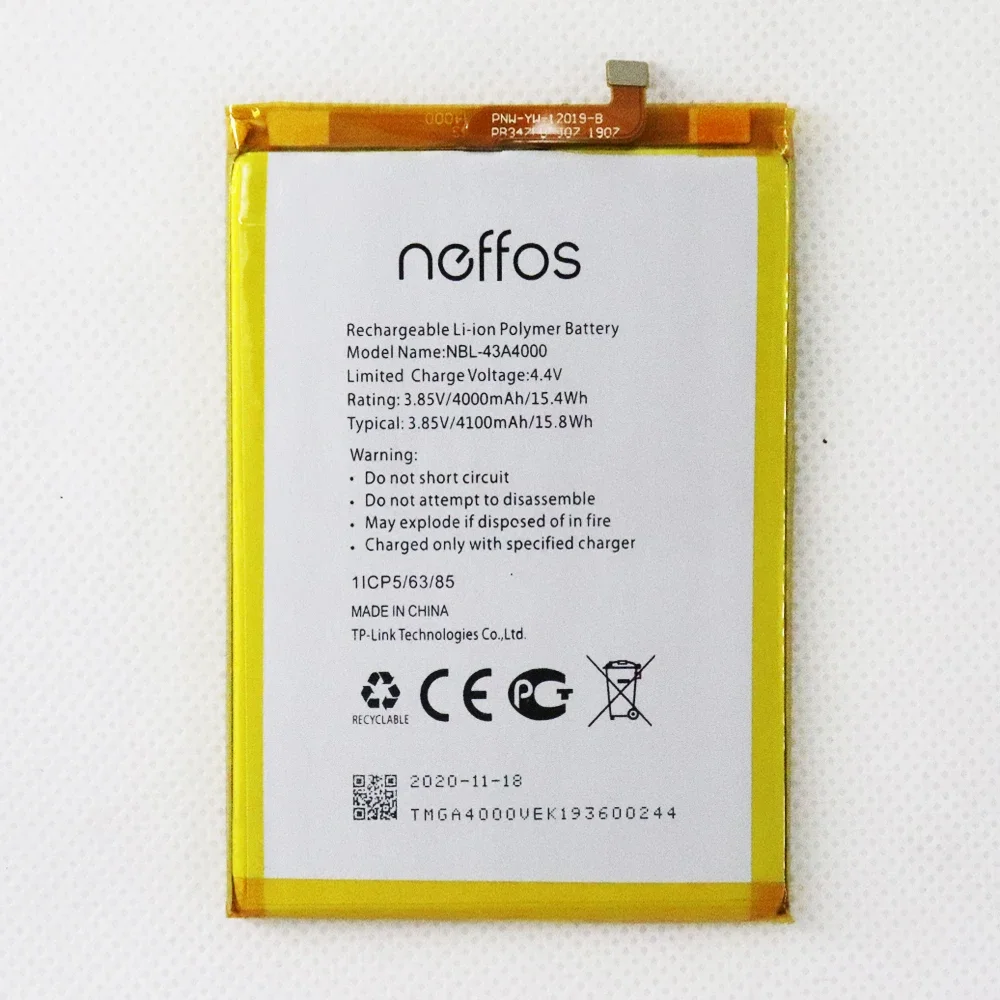 Original 4100mAh NBL-43A4000 Battery For TP-Link Neffos X20/X20 Pro TP7071A TP9131A +Tools