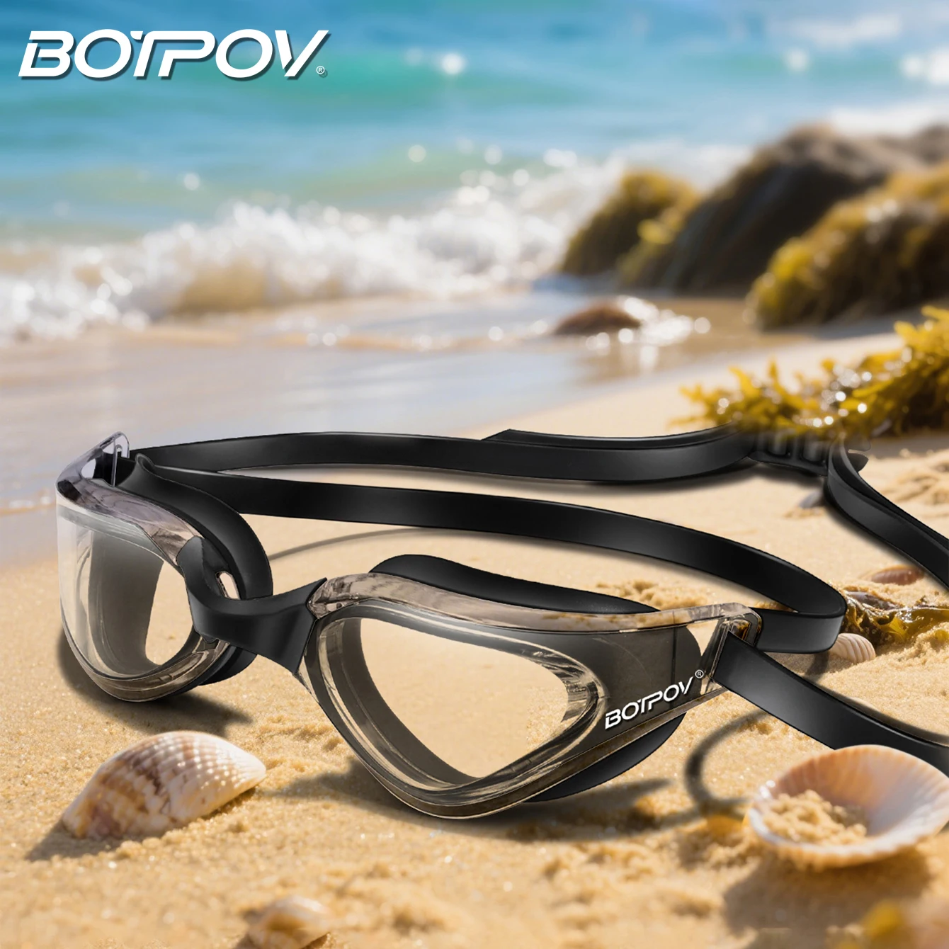 Swimming Goggles Anti Fog & Clear Vision, No Leaking, Quick Adjustable Strap Different Lens Color