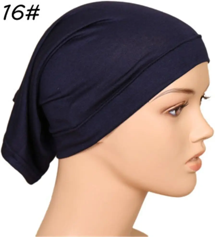 

6 шт. однотонная женская шапка под шарф, шапка, костяной капот, хиджаб, исламский чехол на шею, мусульманский под шарф, хиджаб, кепка, повязка на голову, платок, обёрточная бумага