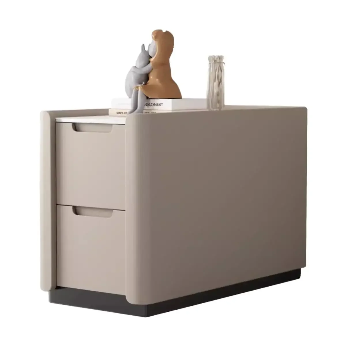 Italian rock slab sofa side cabinet, ultra-narrow small coffee table corner cabinet, light luxury and high-end side cabinet