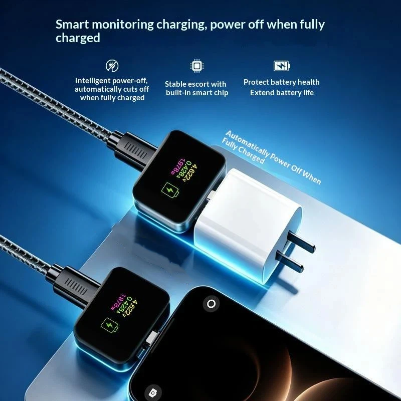 140W Type-C Phone Charger Fast Charging Adapter Digital Display Automatic Power-Off Full Charge Separator For Phone Smart Device