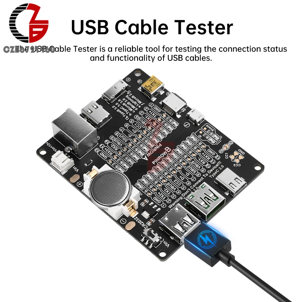 USB Data Cable Detection Board Type-C Micro USB C Cable Tester PCB Board USB Cable Checker for Short Circuit On-Off Switching