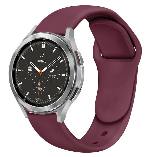 Pulseira de silicone para Samsung Galaxy Watch 4 Classic, Pulseira macia, Correia de substituição, 45mm, 44mm, 40mm, 46mm, 42mm, 5Pro