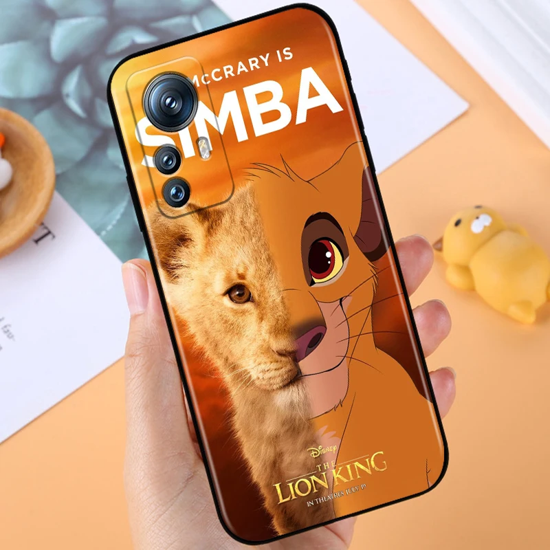 Disney Lion King Simba For Xiaomi Mi 13T 13 12T 12 11T 11i 11 A3 10T 10 9 Pro Lite Ultra 5G Black Cover Phone Case