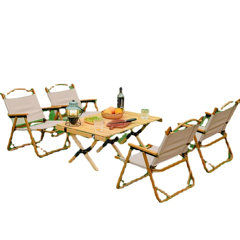 

Xk Outdoor Mobile Folding Egg Roll Table and Chair Portable Camping Table Picnic Artifact