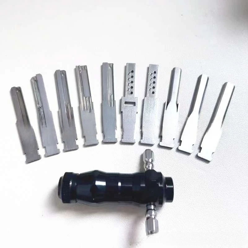 Professional Locksmith T‑Handle Lock Pick Kit 10Pcs, Lock Opening Tool, Practical Equipment For Cabinet And Door Locks