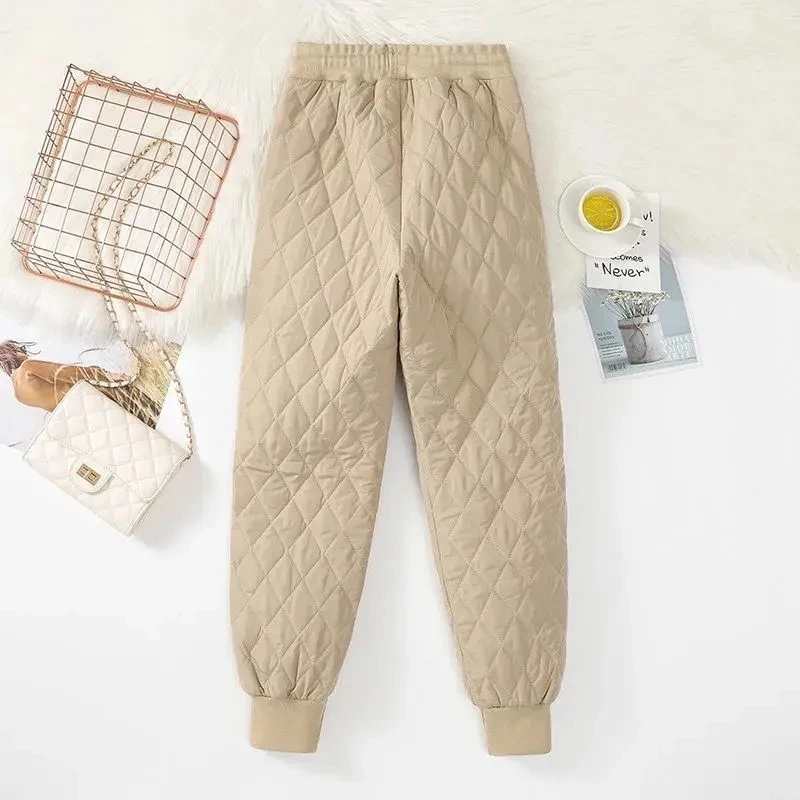 

Down Cotton Pants Womens Winter New Fashion Loose Casual Harlan Pants Female Large Size Plus Cotton Warm High Waist Trousers