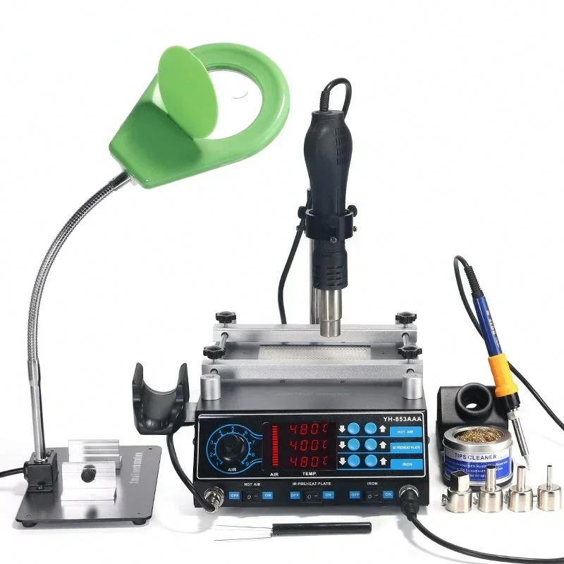 لحام مصلحة الارصاد الجوية الرقمية ديسولديرينغ الهواء الساخن التسخين المسبق محطة لحام إعادة العمل مبيعات ساخنة #4