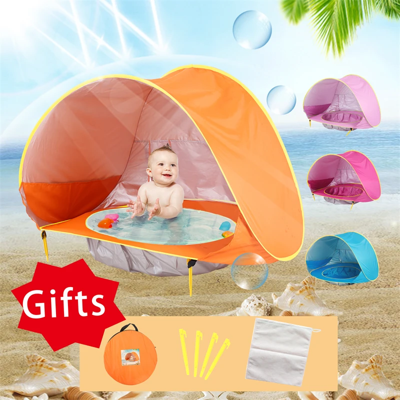 

Baby Beach Tent Portable Shade Pool UV Protection Sun Shelter For Infant Outdoor Toys Child Swimming Pool Play House Tent Toys