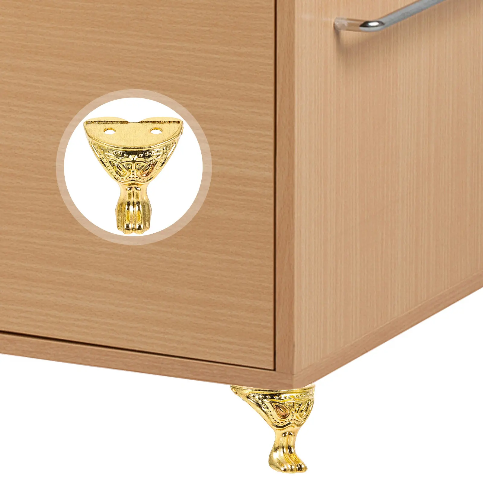 12Pcs Box Feet Corner Protectors High Grade Zinc Alloy Decorative Wood Case Legs for Perfume Trays Stained Glass Boxes Tool