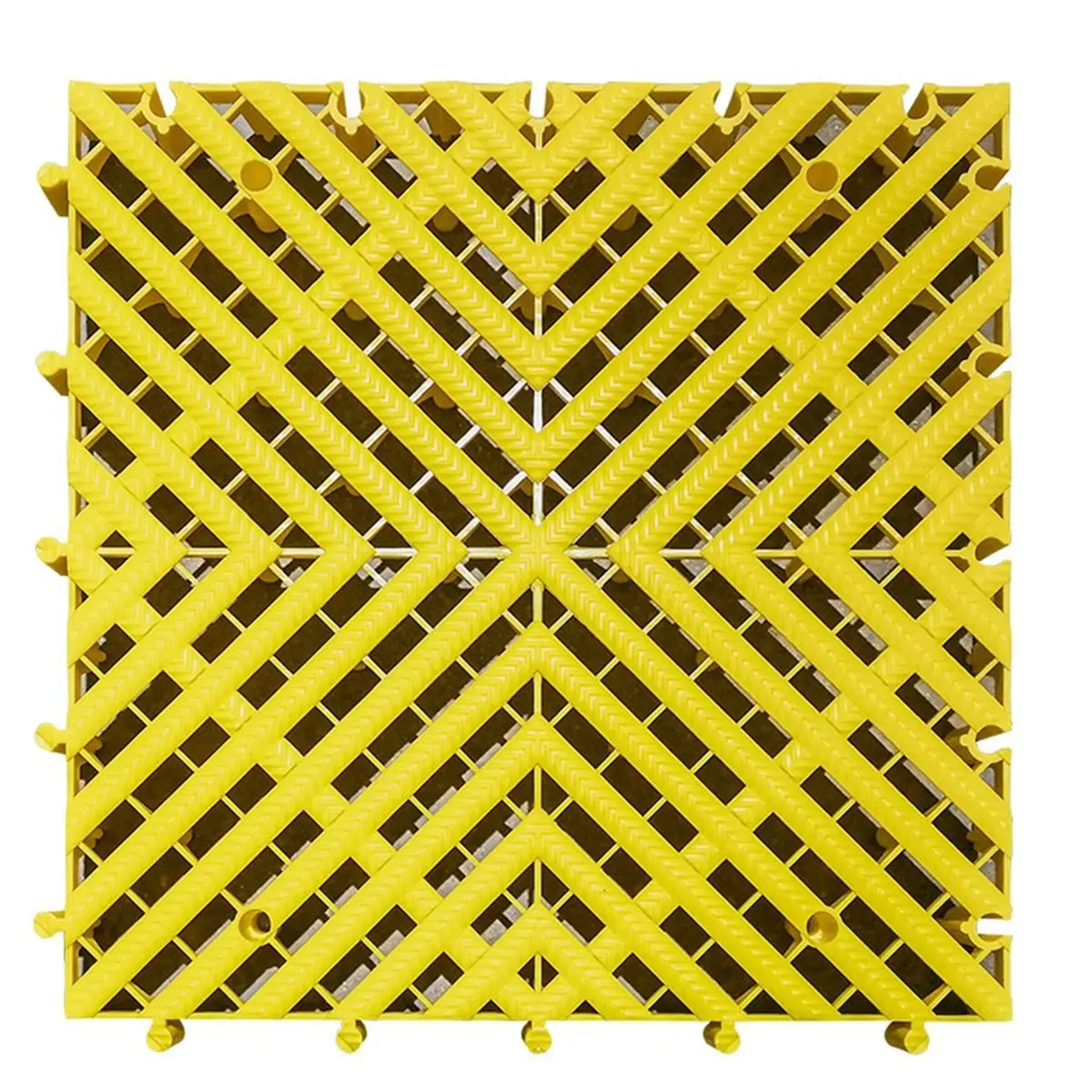 *ABKM 2PCS Garage Floor Mats Car Wash Room Floor Mat Multi Function Car Beauty Splicing Grille Tiles for Balcony Shop Yellow