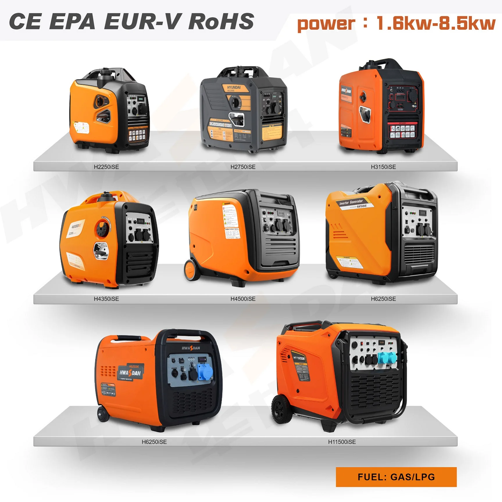 Factory Wholesale 3000W 3500W 4 Kva Super Silent Power Portable Petrol Power/ Inverter Generator