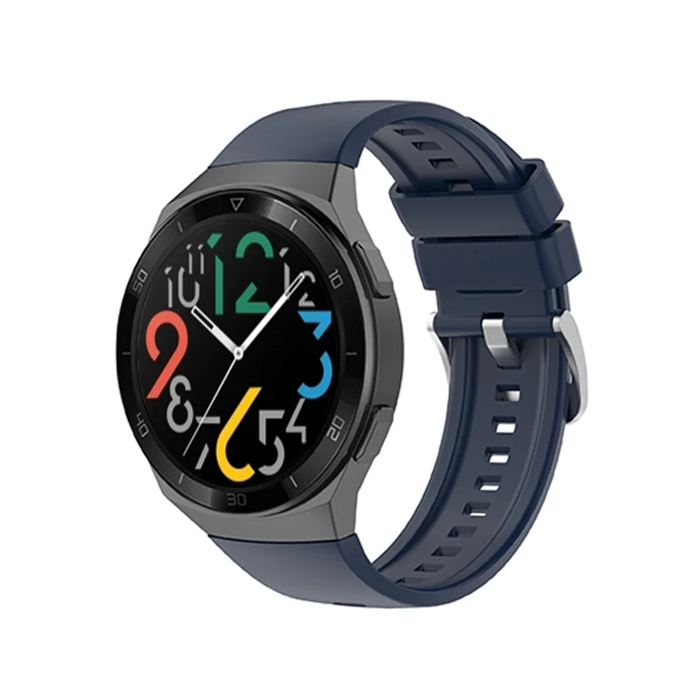 화웨이 워치용 실리콘 시계 밴드, GT 2e 내구성 스포츠 스트랩, 오리지널 손목 밴드, 조절 가능한 벨트 액세서리, 단색