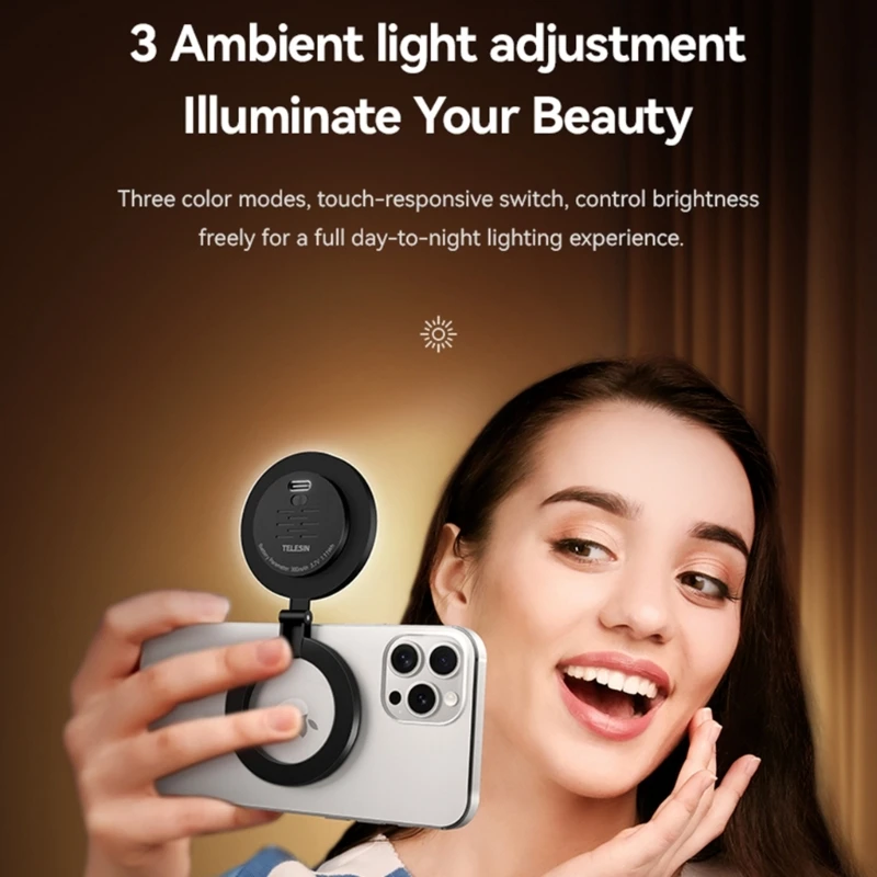 Fill Light Illuminators Miniature Selfie Lights With 3 Adjustable Brightness Model For Smartphone And Computers