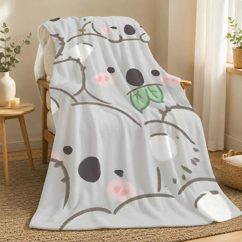 Koala cute Throw 240g flannel blanket, suitable for sofas, beds, offices,  exquisite gift blankets