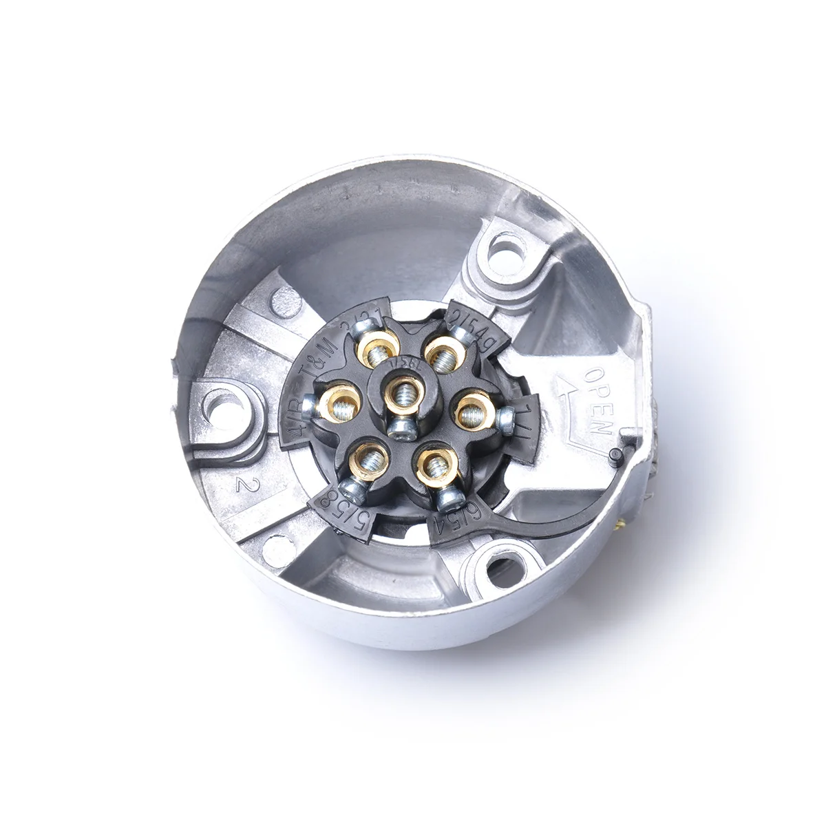 

7 Pin 12V Aluminium Alloy Circular Trailer Socket Car Connector Plug for European Standard Vehicles Connector Plug