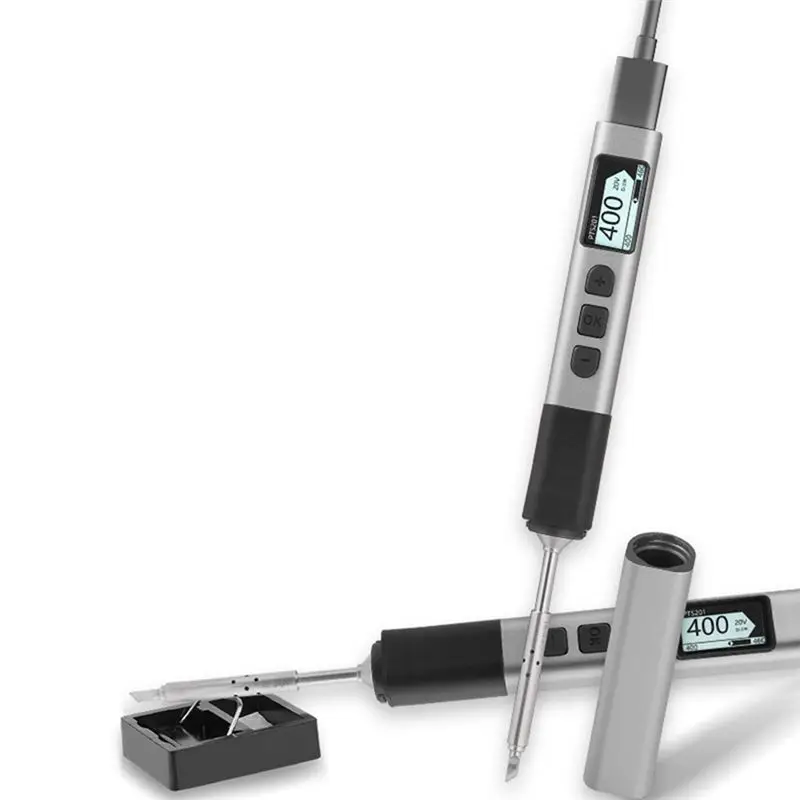 A29F-PTS201 Smart Electric Soldering Iron 100W Mini Portable Fast Heating Soldering Station Universal Soldering Iron Tip