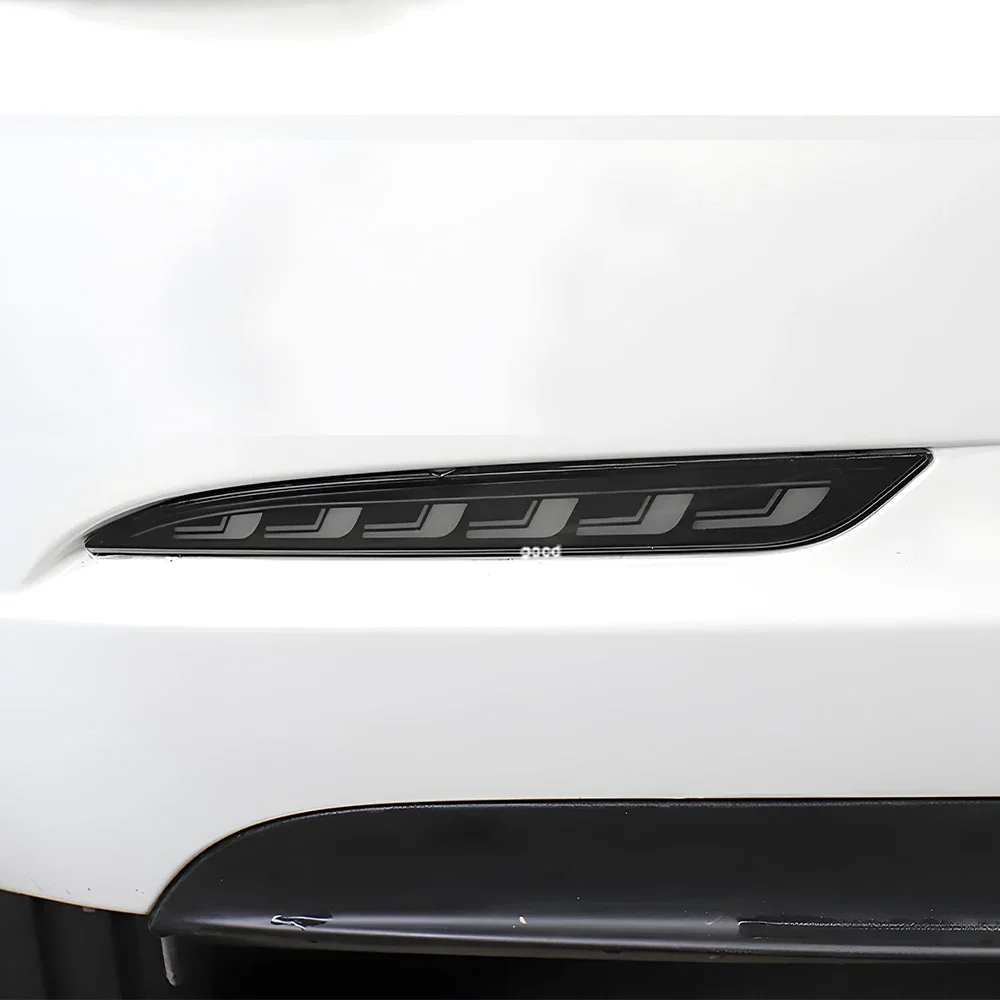

For Tesla Model 3 Model Y 2019-2022 LED Bumper Reflector Lamp Dragon Scale Design Brake Strobe Car Lights Tool Accessories