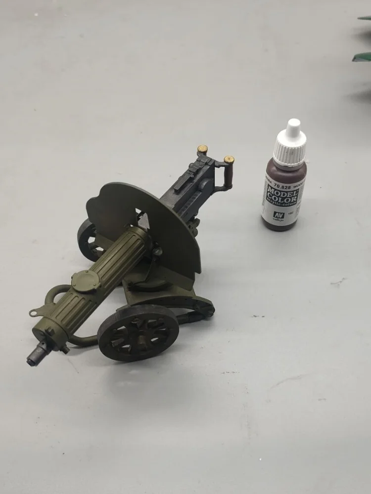 3D Printed Toy Gun Maxim M1910 Heavy Machine Gun 1/6 Scale Miniature Model for Action Figure Customizable Collectible