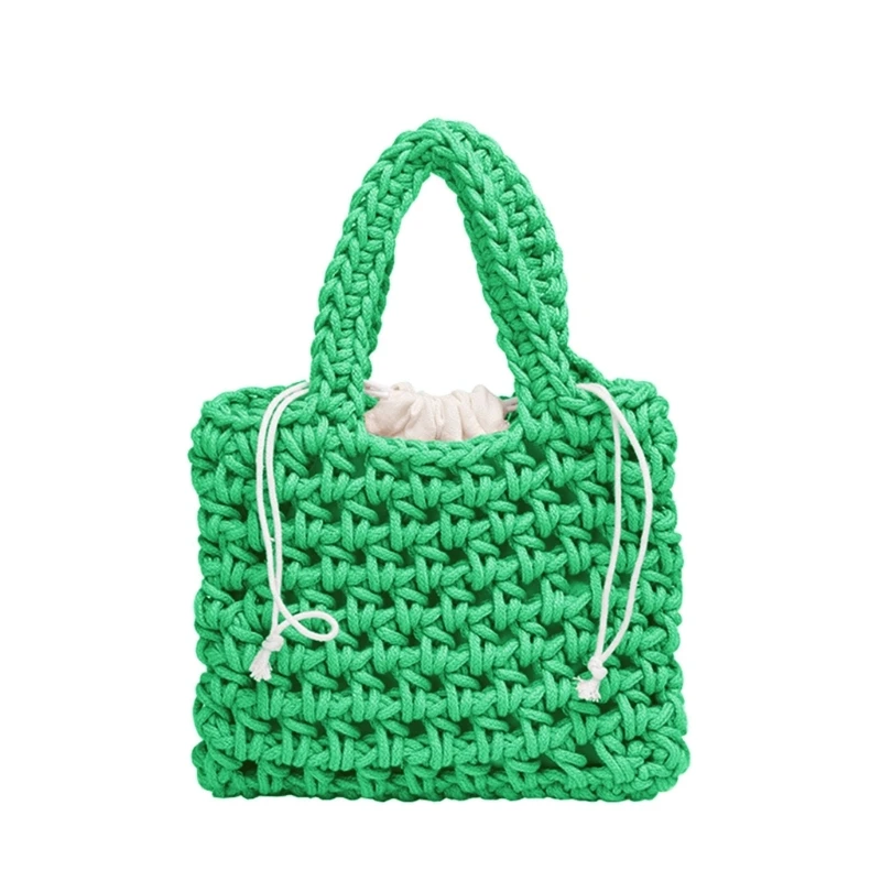 Woven Shoulder Bag for Women Handle Tote Bag Beach Handbags Summer Bucket Bag