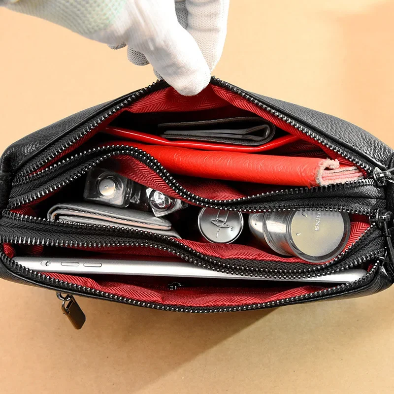 Luxury Genuine Leather Women Crossbody Bags Large Capacity Tote Bags Female Designer Shoulder Bags Designer Ladies Handbags