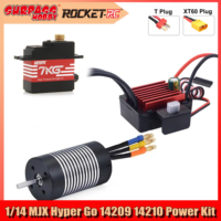 2845 Waterproof Brushless Motor 35A ESC 7kg Servo Power System Kit for 1/12 1/14 RC Car MJX Hyper Go 14209 14210  Wltoys 144001