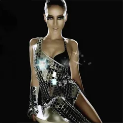 Sexy Mirrors Stage Bodysuit Dance Costumes Female DJ Nightclub Singer Dancer Bar Party Performance Costumes Luxury Sexy Jumpsuit