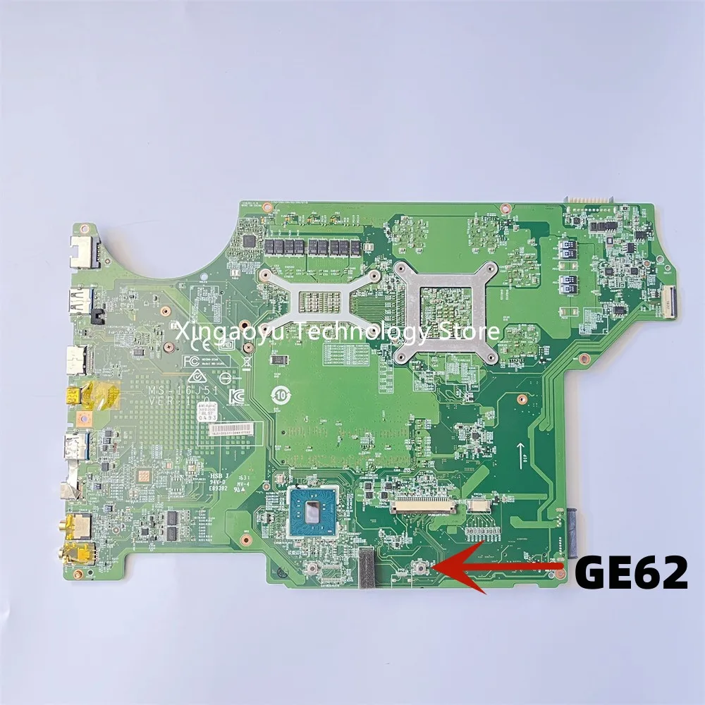For MSI GE62 GE72 Motherboard MS-17951 MS-1795 MS-16J51 MS-16J5 GTX960M I5-6300HQ i7-6700HQ100% Test OK
