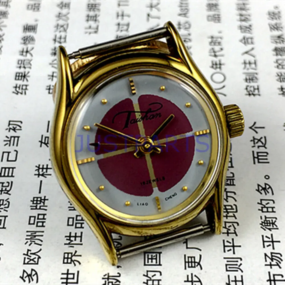 26mm Liaocheng TAISHAN Manual Mechanical Lady Watch 19 Jews Golden Nail