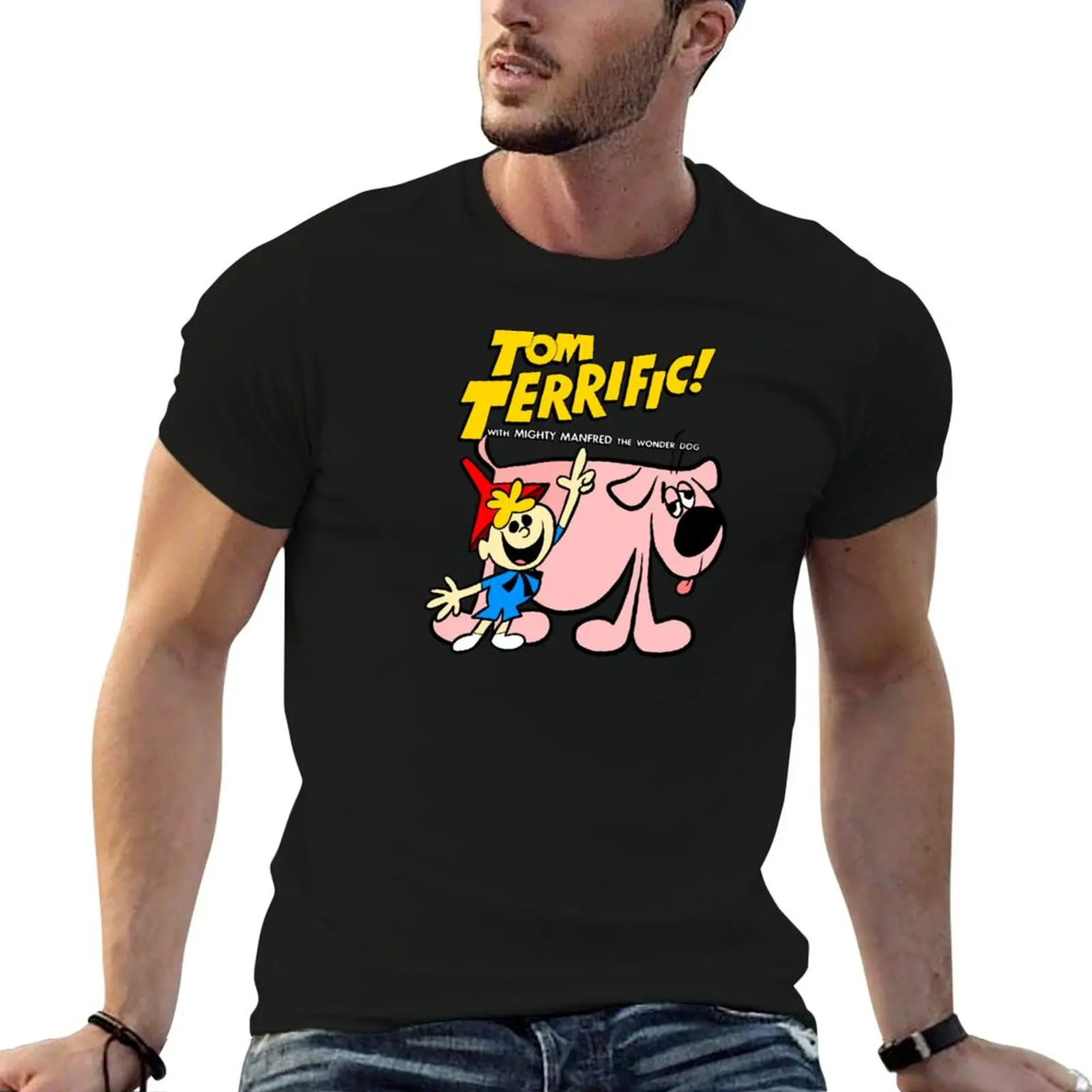 

Tom Terrific With Mighty Manfred The Wonder Dog T-Shirt man t shirt cotton t shirts for man cotton man graphic t shirt T-Shirt