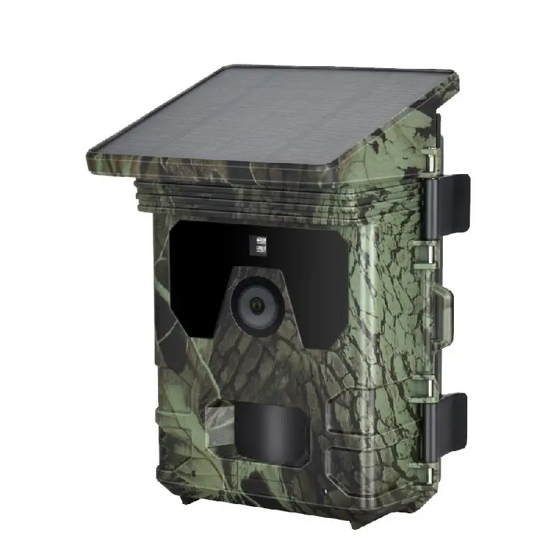 Solar Trail Camera 24MP 1080P Solar Power Hunting Camera Infrared Night Vision Wildlife Observation Camera Video Photo Recorder