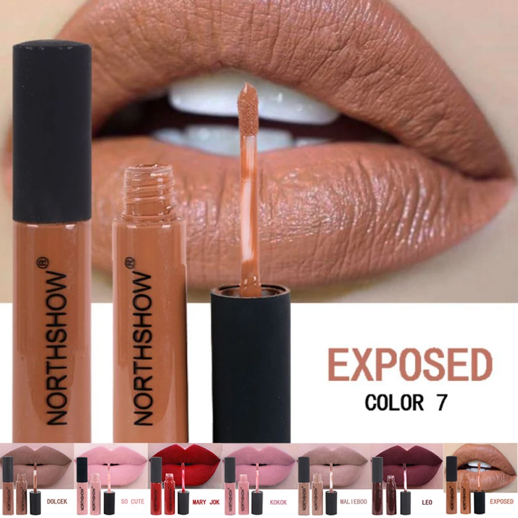 Nude Creamy Semi Matte Lipgloss Waterproof Long Lasting Moist Lip Gloss Plumper Liquid Lipstick Lips Tattoo Makeup rouge