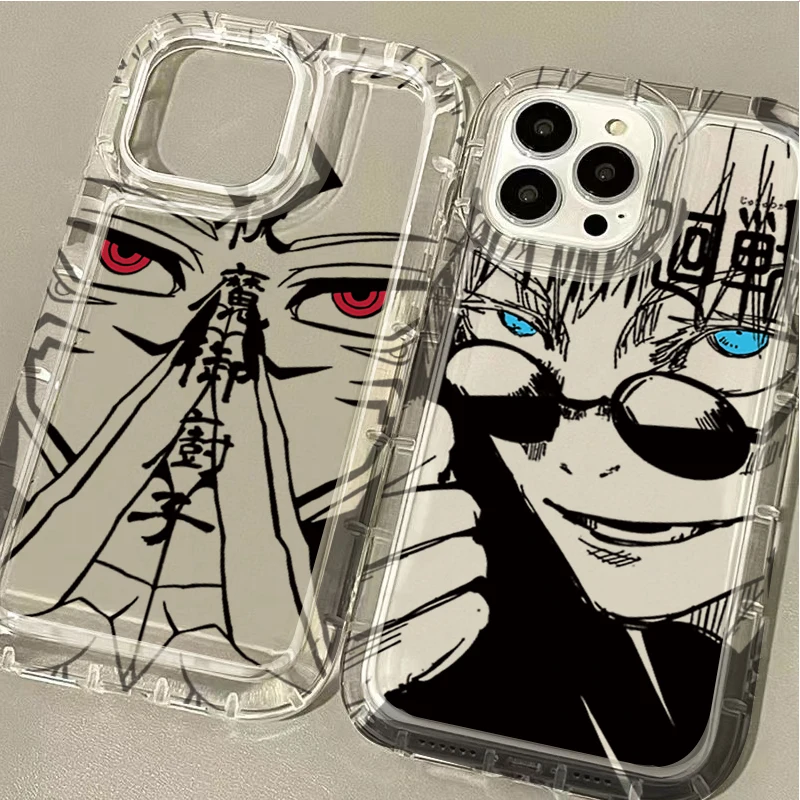 Custodia Jujutsu Kaisen Gojo Satoru per Samsung Galaxy S24 Ultra S23 S22 S21 FE S20 Plus nota 20 10 Pro A34 A54 A33 A53 stampa TPU