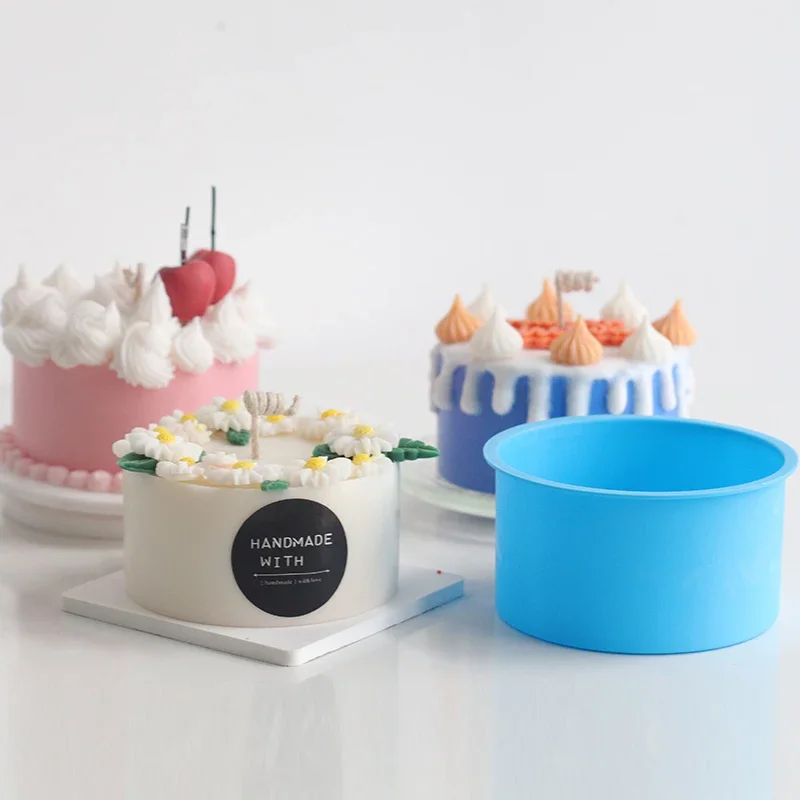 Cake Shaped Silicone Candle Molds 3D Simulation Fruit Mould DIY Chocolate Baking Cake Molds Handmade Craft Supplies
