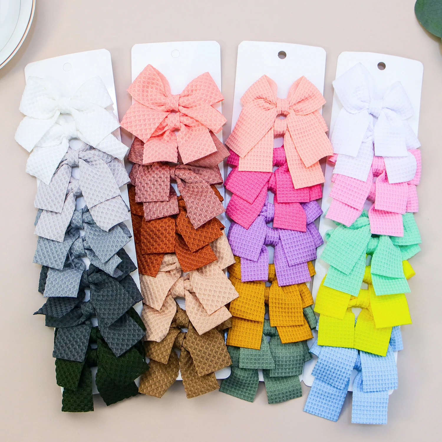 10pcs Cute Baby Girls Hair Bows with Clips 2.7inch Fabric Hair Bows Barrettes Clips Children Kids Hairpins Hair Accessories Set