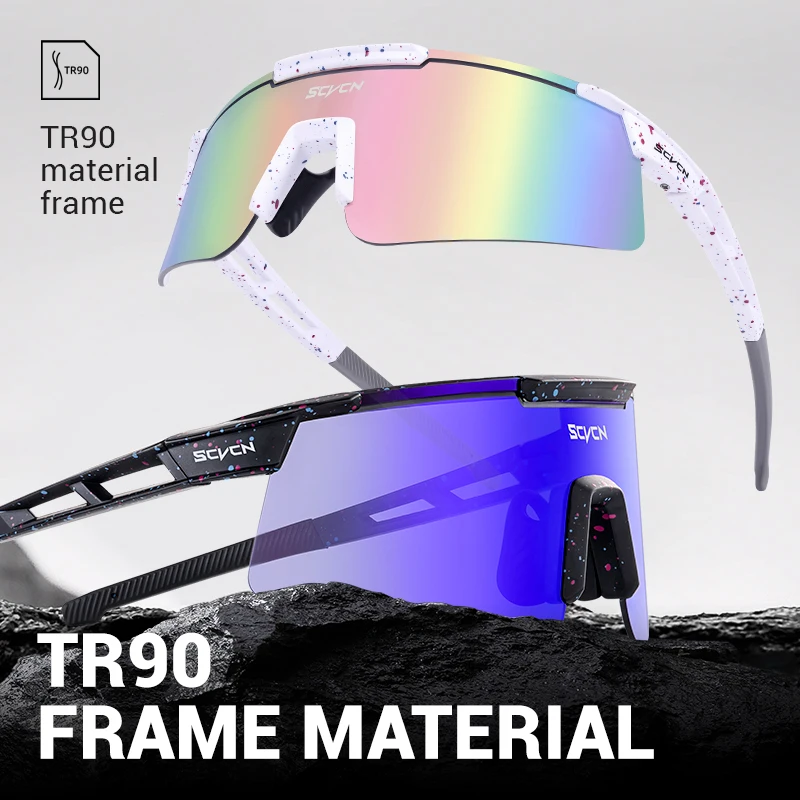 SCVCN New Outdoor Cycling Goggles Men Hiking Sunglasses Women Sports Eyewear Mountain Cycling Goggles UV400 Protection Glasses