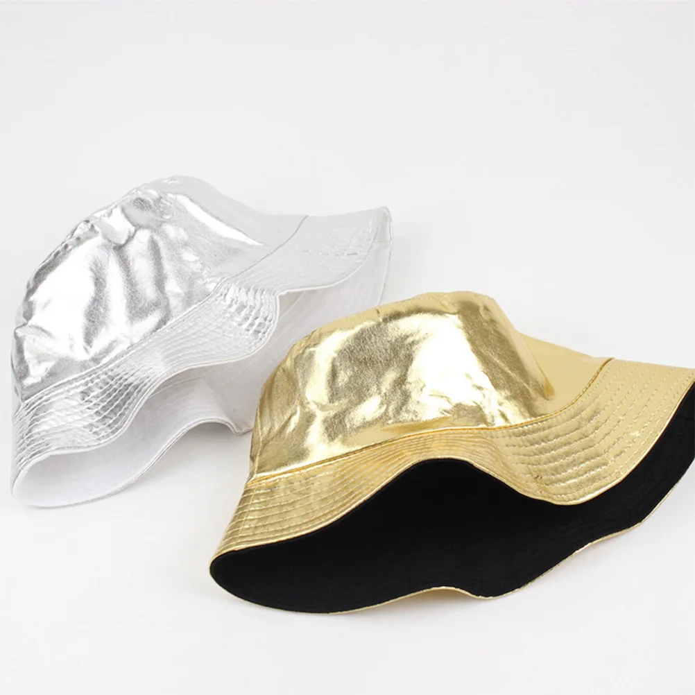 

Silver Gold Fisherman Hat Bucket Cotton Durable Safe Outdoor Hiking Camping Fishing Vacation Beach Portable Foldable Sun