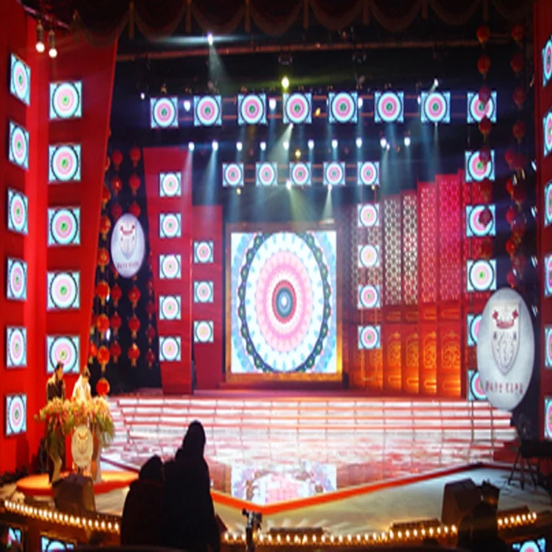 كامل اللون داخلي HD P3.91 تأجير شاشة LED سلس تجميع بين وحدات لوحات الفيديو جدار شاشة LED داخلية #5