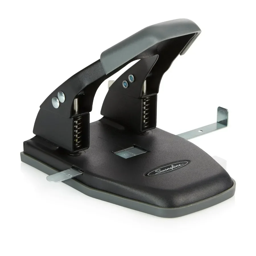 Swingline 2 Hole Punch with 28 Sheet Capacity for Efficient Document Organization Low Effort Comfort Handle and Alignment Guide