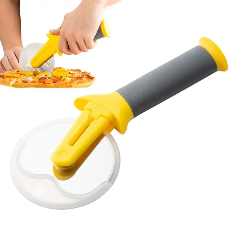 Pizza Slicer Stainless Steel Pastry Roller Cutter Classic Kitchen Gadgets Upright Pizza Slicer Pizza Dough Roller